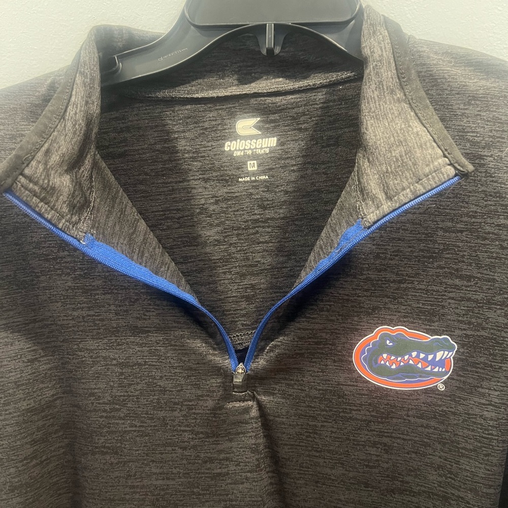 university of florida gators 1/4 zip pullover grey  colloseum medium M NCAA D1